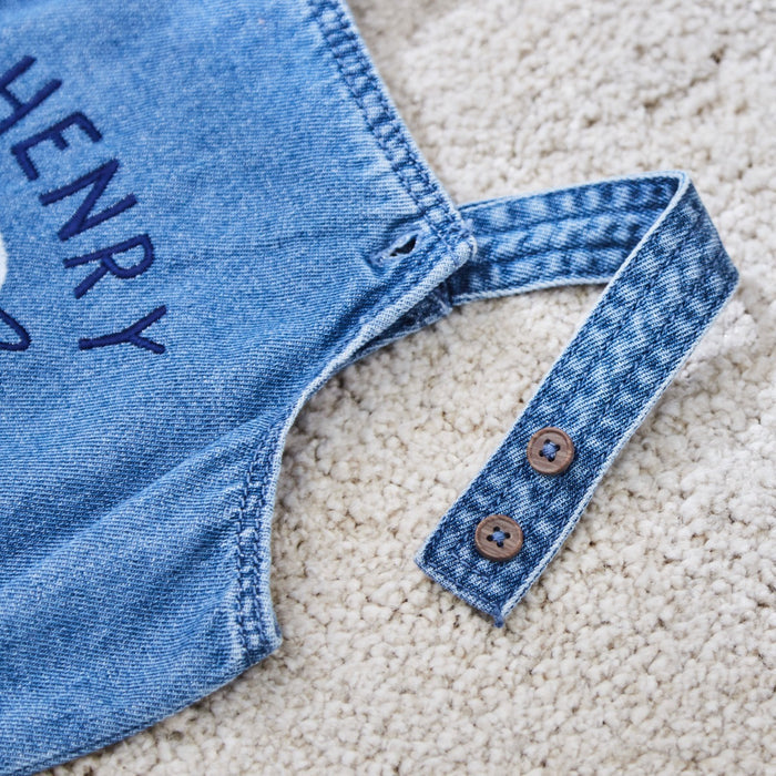 Personalised Space Denim Dungarees