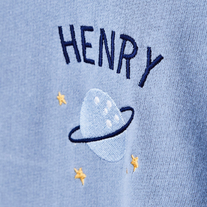 Personalised Space Design Blue Sweatshirt