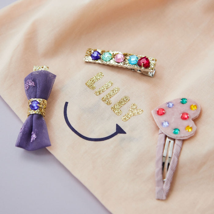 Personalised Sparkle Gem Hair Gift Set