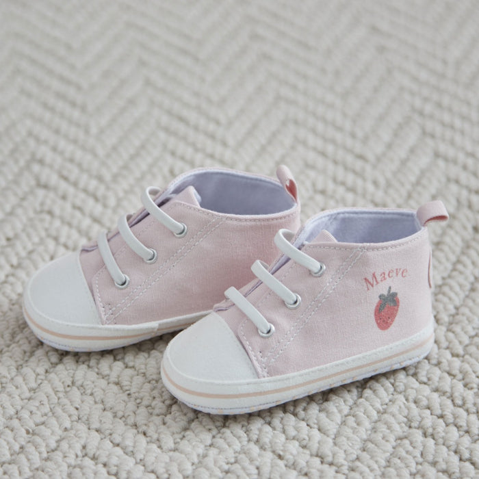 Personalised Strawberry Pink Baby High Tops