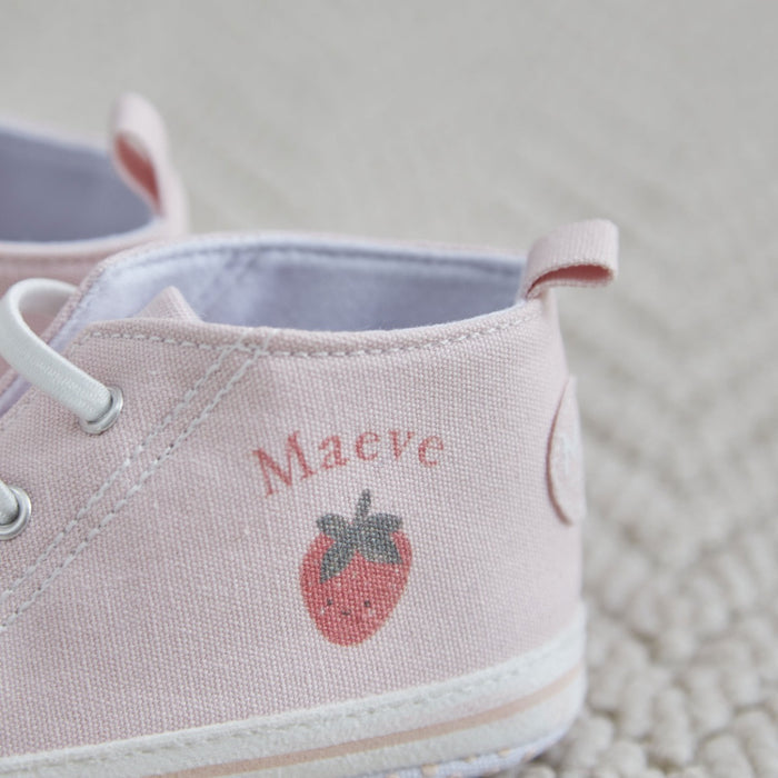 Personalised Strawberry Pink Baby High Tops
