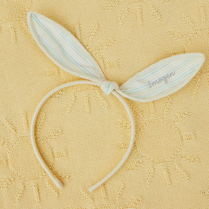 Personalised Stripey Easter Bunny Headband