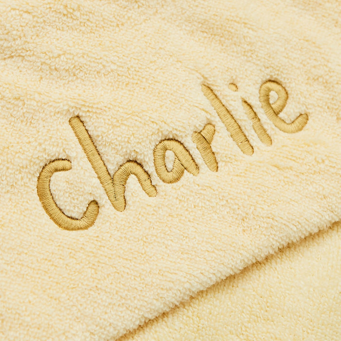 Personalised Sunshine Yellow Hooded Towel