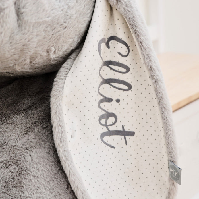 Personalised Supersized Grey Bunny Soft Toy