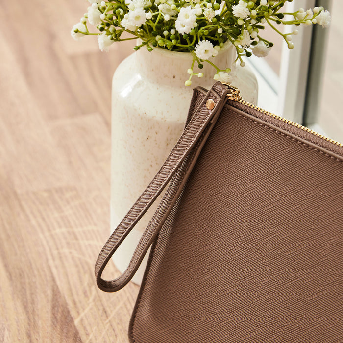 Personalised Taupe Everyday Pouch