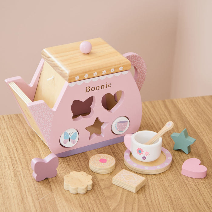 Personalised Teapot Wooden Shape Sorter FSC®
