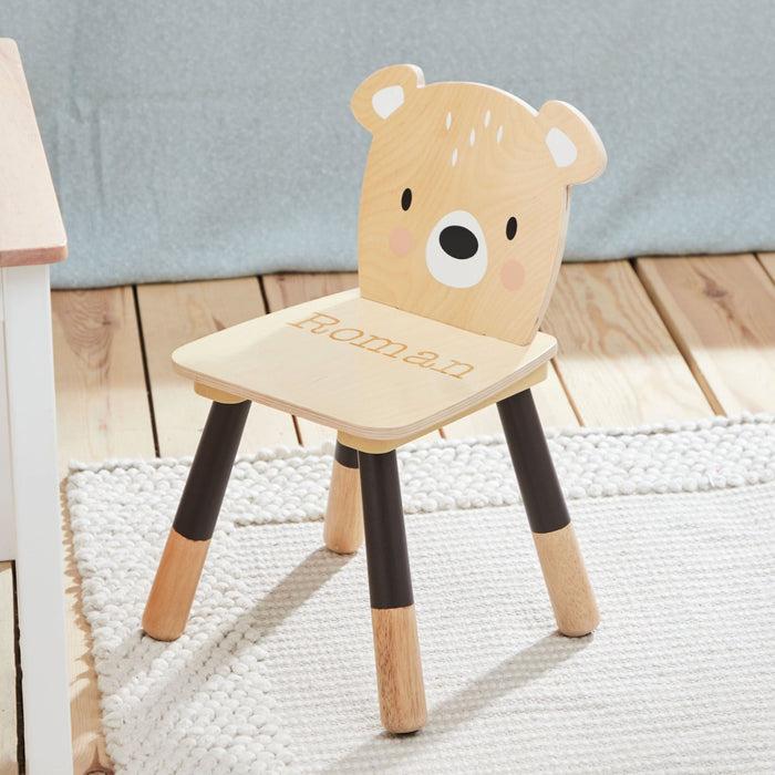 Personalised Tenderleaf Bear Design Children's Chair