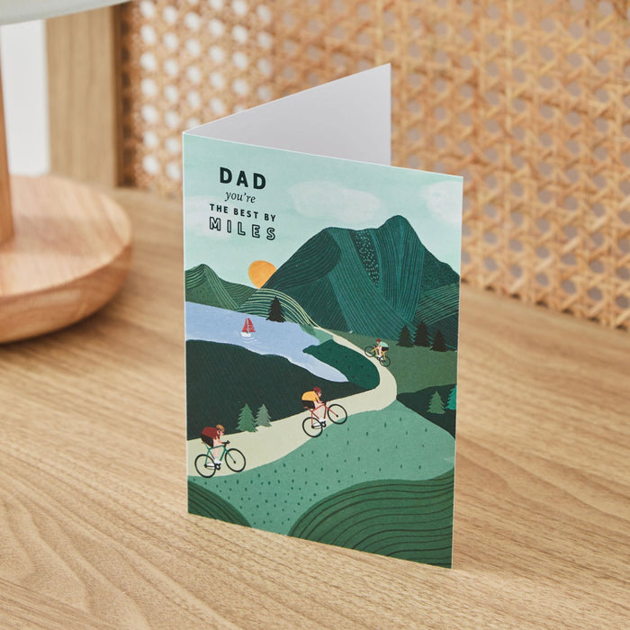 Personalised The Best By Miles Bike Greeting Card