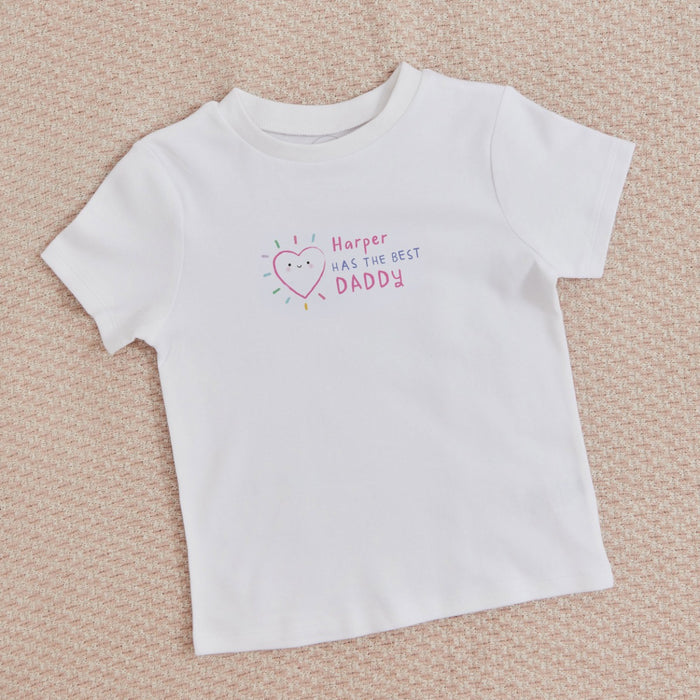 Personalised Things I Love About My Dad T-Shirt in Pink