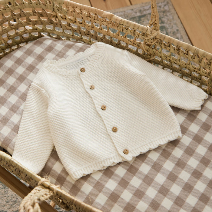 Personalised Tiny Blessing White Lightweight Cardigan