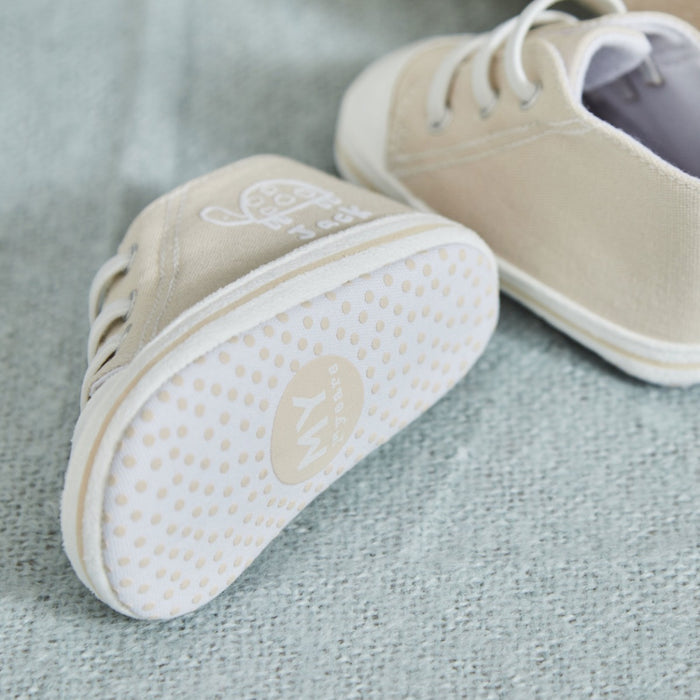 Personalised Tortoise White Baby High Top Trainers