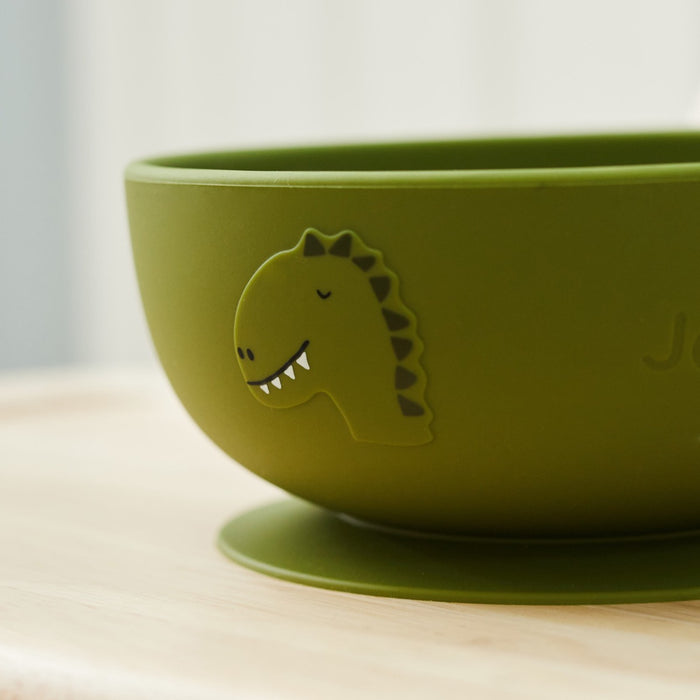 Personalised Trixie Mr. Dino Silicone Suction Bowl