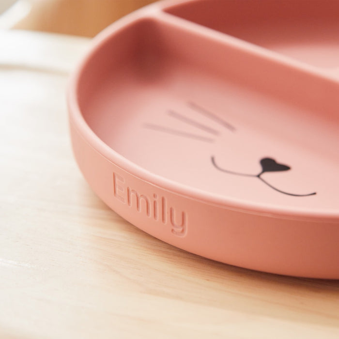 Personalised Trixie Mrs. Cat Silicone Divided Suction Plate