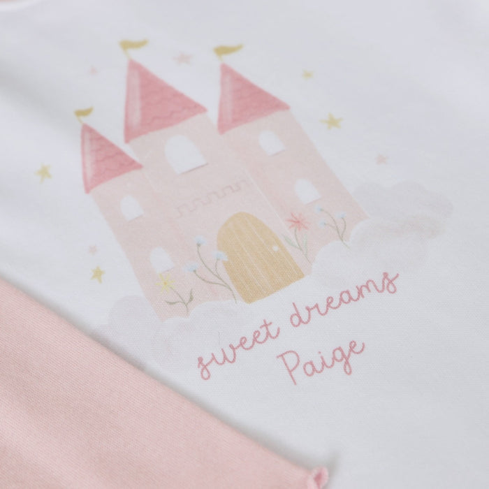 Personalised Twinkle Tales Castle Pink Pyjamas