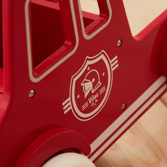 Personalised Vilac Wooden Fire Engine Walker