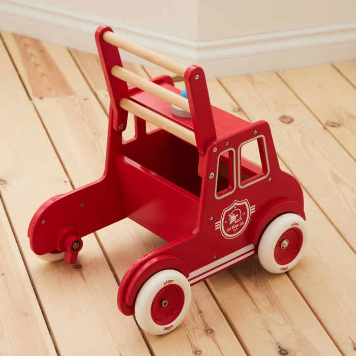 Personalised Vilac Wooden Fire Engine Walker