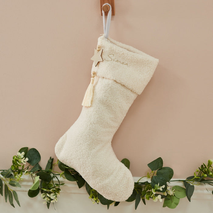 Personalised Vintage Boucle Stocking