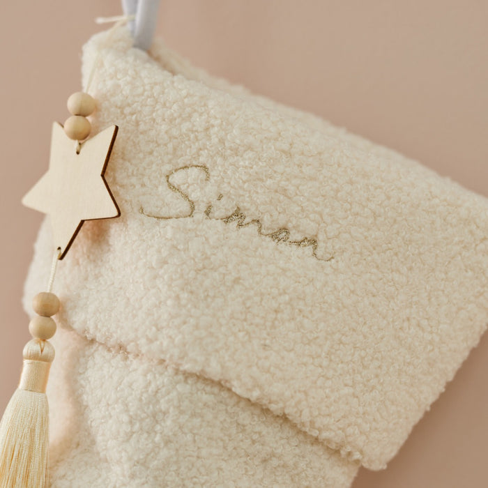 Personalised Vintage Boucle Stocking