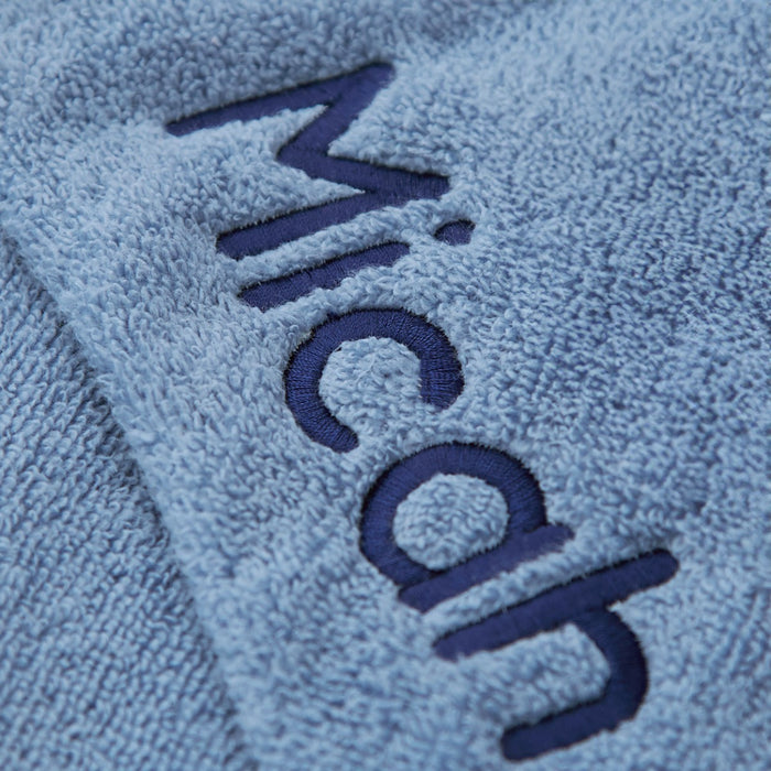 Personalised Wave Blue Small Hooded Towel