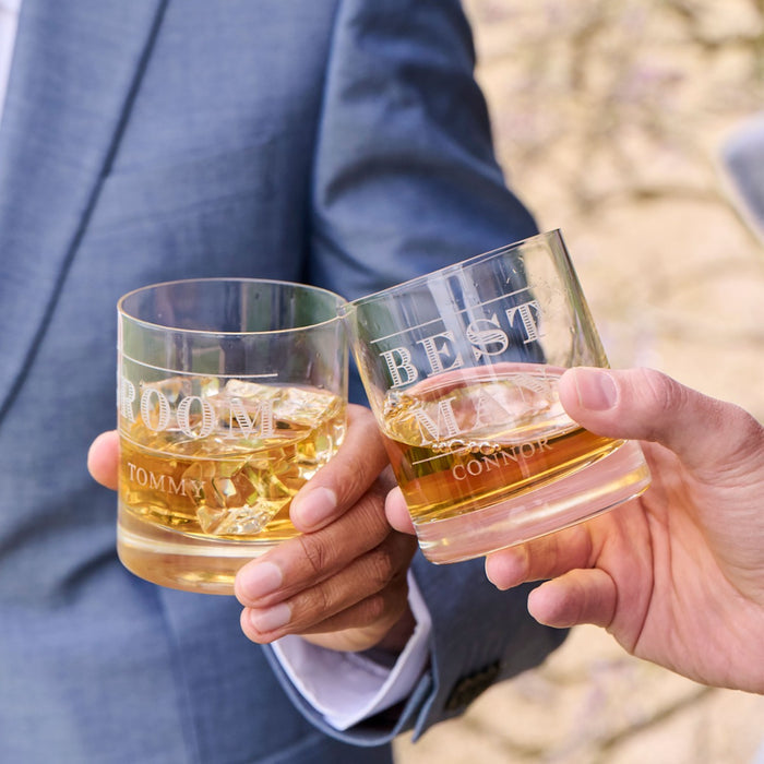 Personalised Wedding Best Man Whiskey Tumbler