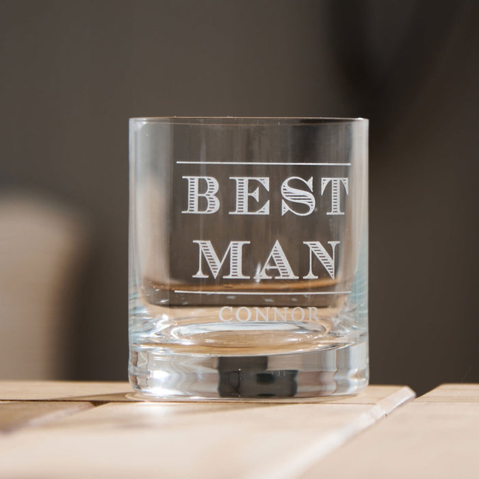 Personalised Wedding Best Man Whiskey Tumbler