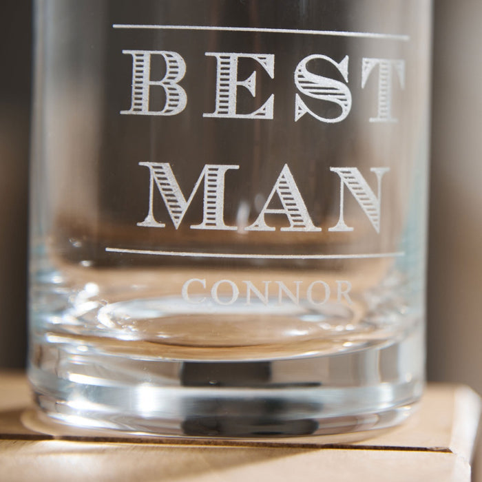 Personalised Wedding Best Man Whiskey Tumbler