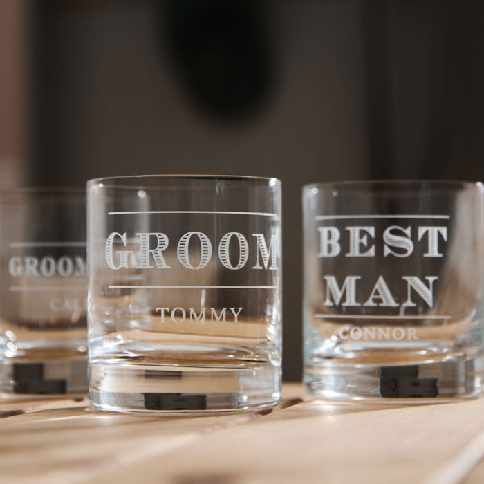 Personalised Wedding Best Man Whiskey Tumbler