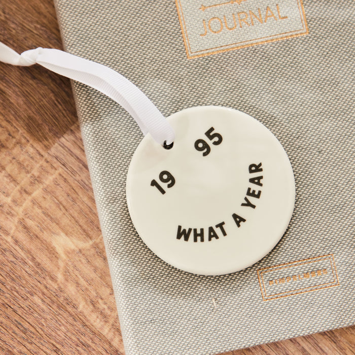 Personalised What a Year Smile Ceramic Decoration