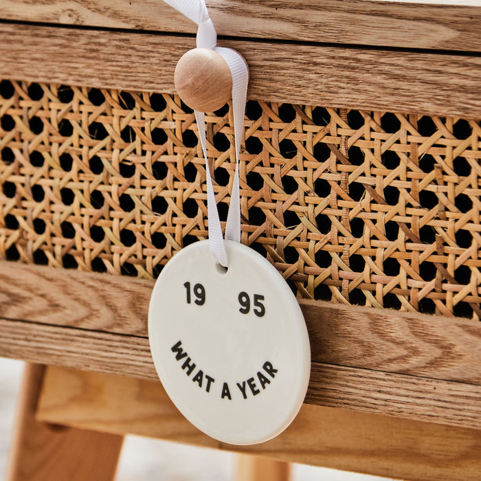 Personalised What a Year Smile Ceramic Decoration