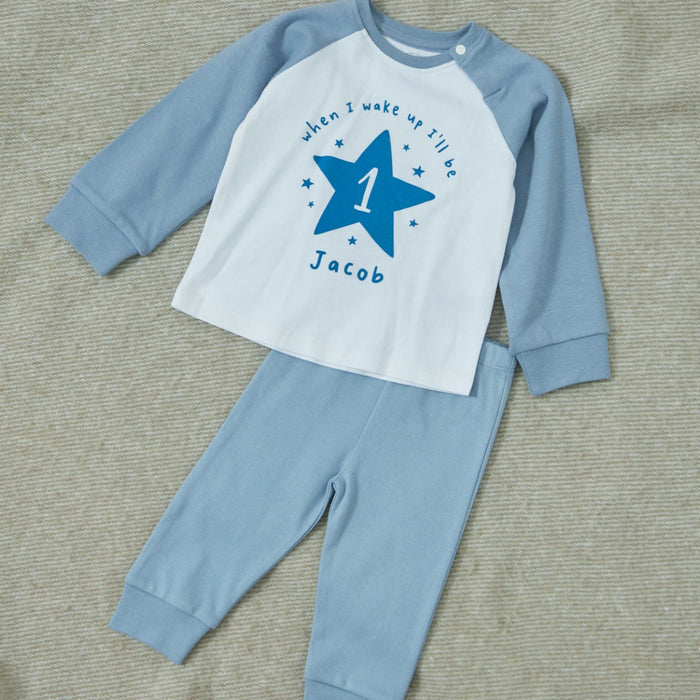 Personalised 'When I Wake Up I'll Be' Blue Pyjamas