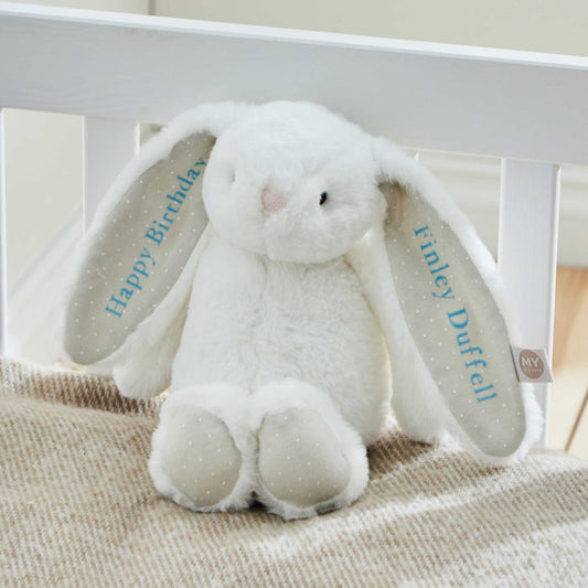 Personalised White Bunny Soft Toy