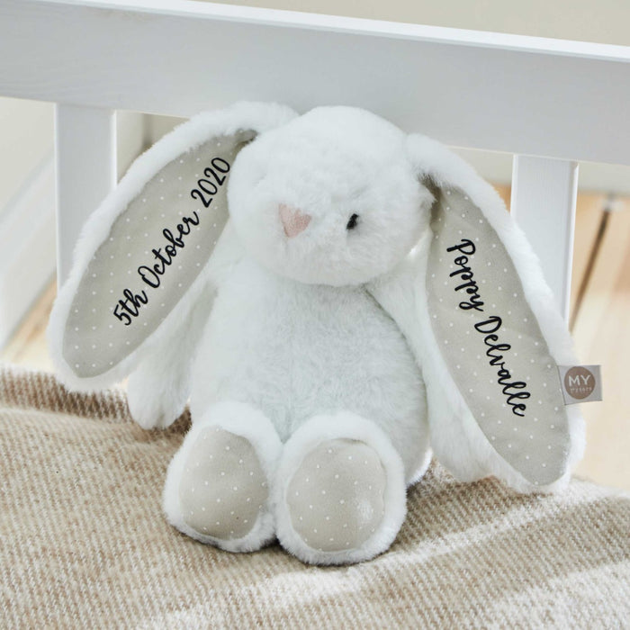 Personalised White Bunny Soft Toy
