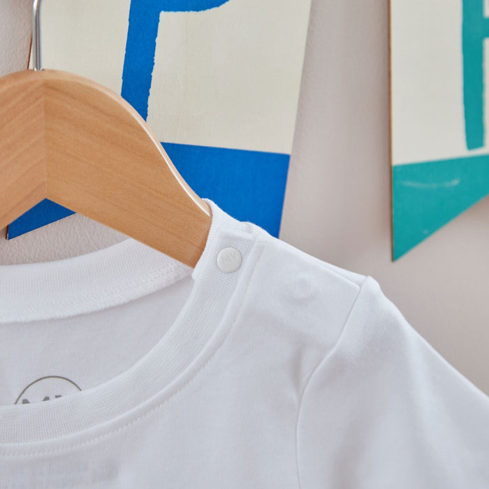 Personalised White Dino Birthday T Shirt