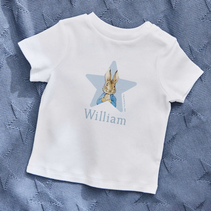 Personalised White Peter Rabbit T-Shirt
