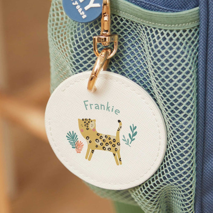Personalised White Safari Keyring