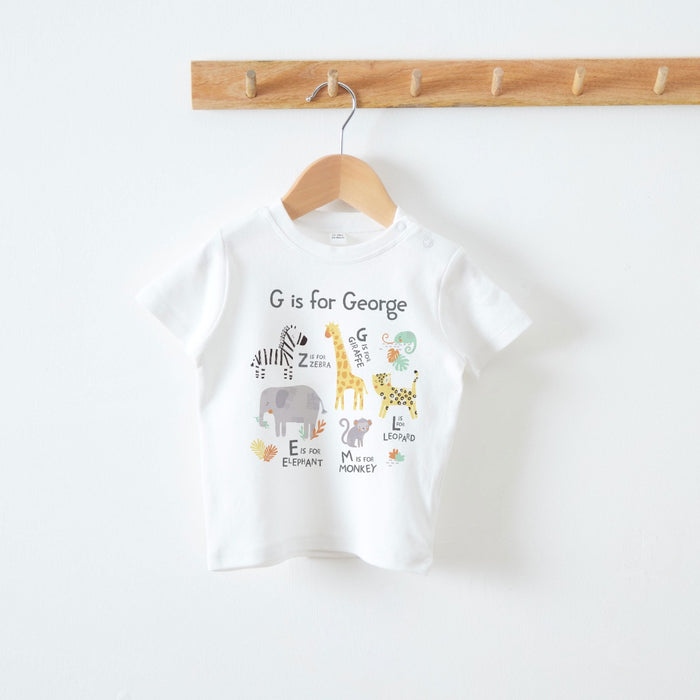 Personalised White Safari T-Shirt