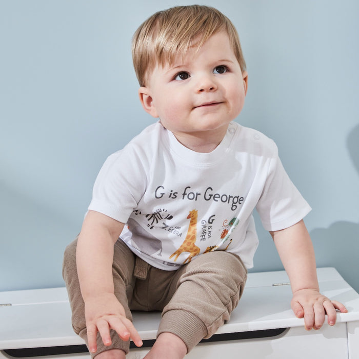 Personalised White Safari T-Shirt
