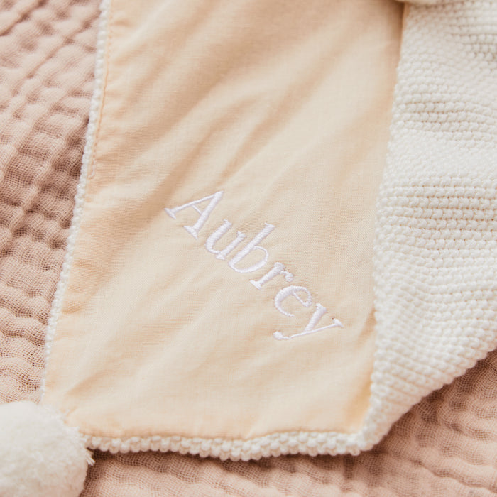 Personalised White Threadbear Bunny Toy & Comforter Set