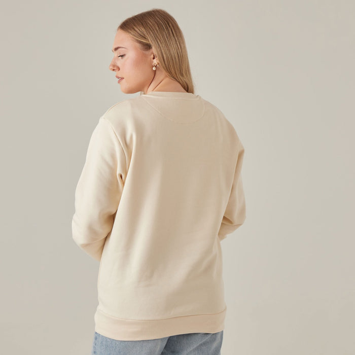 Personalised Women's Cream Retro Birth Year Sweatshirt