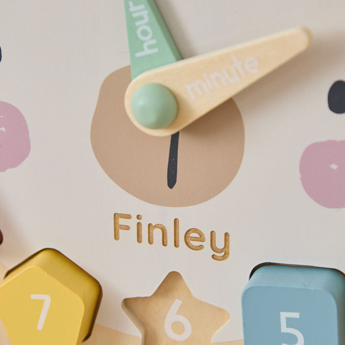 Personalised Wooden Bear Clock Puzzle FSC®