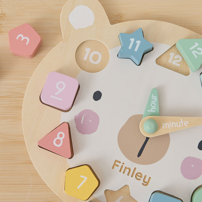 Personalised Wooden Bear Clock Puzzle FSC®