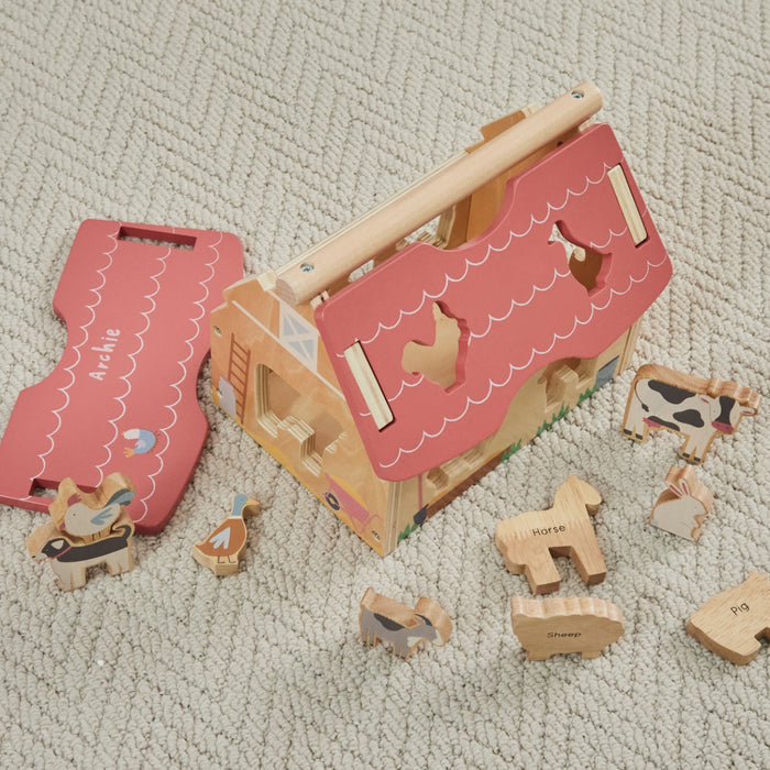 Personalised Wooden Farmhouse Shape Sorter FSC®