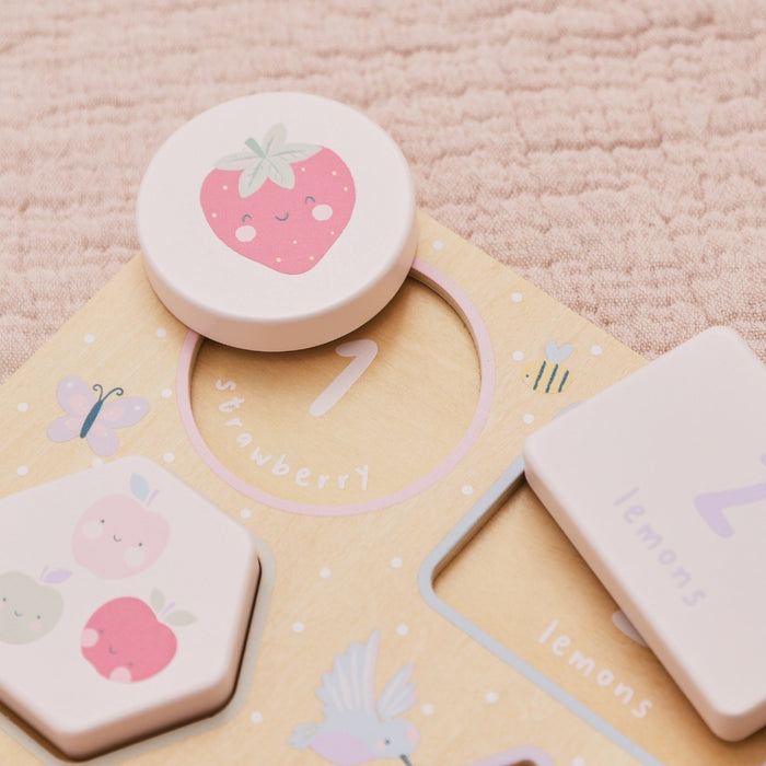 Personalised Wooden Fruit 5-Piece Puzzle