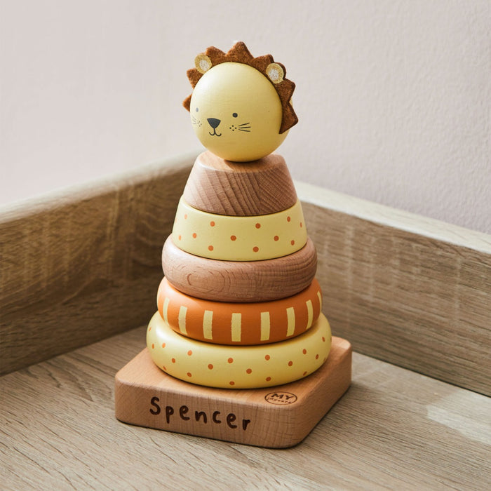 Personalised Wooden Lion Stacker Toy FSC®
