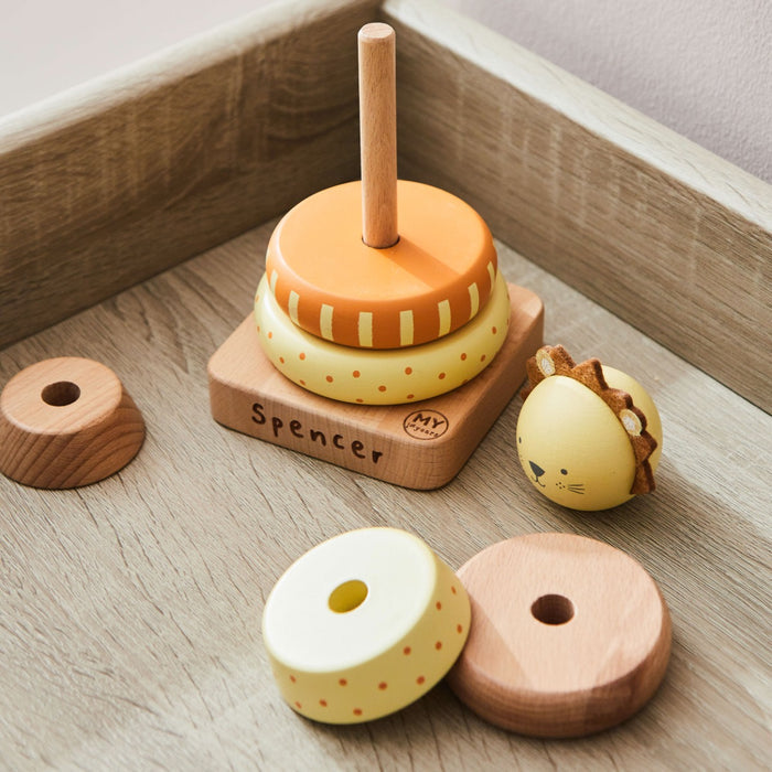 Personalised Wooden Lion Stacker Toy FSC®