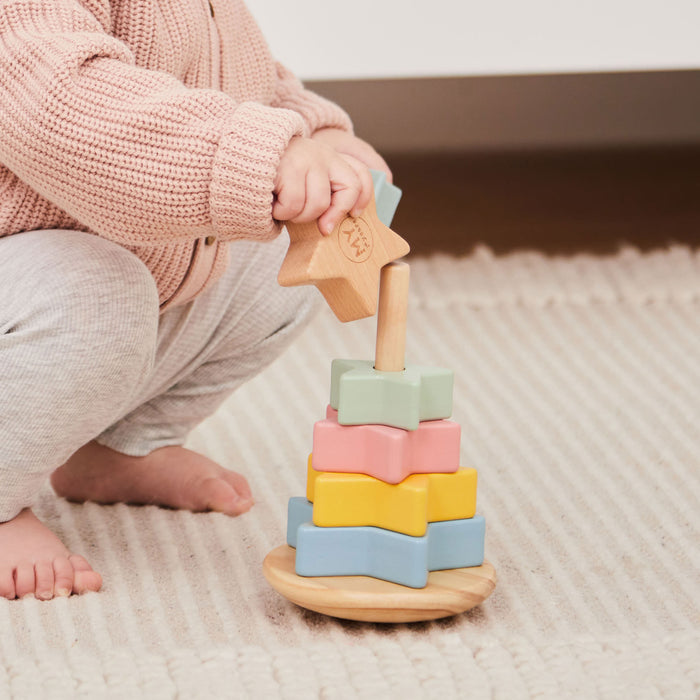 Personalised Wooden Star Stacker Toy FSC®