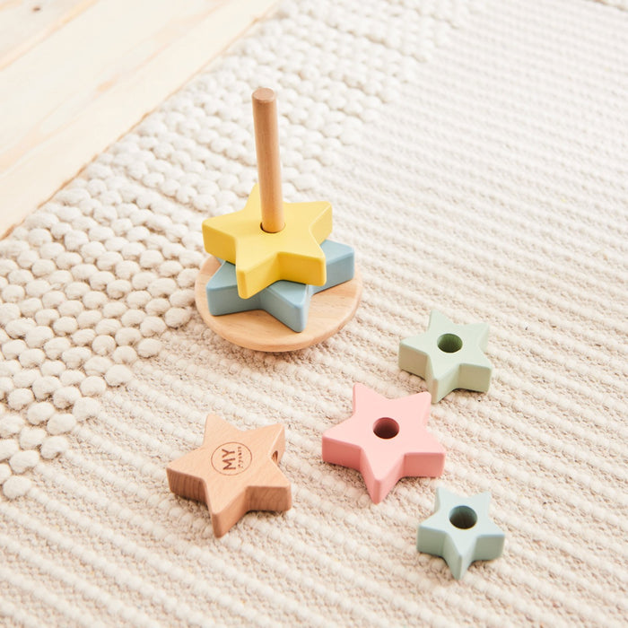 Personalised Wooden Star Stacker Toy FSC®