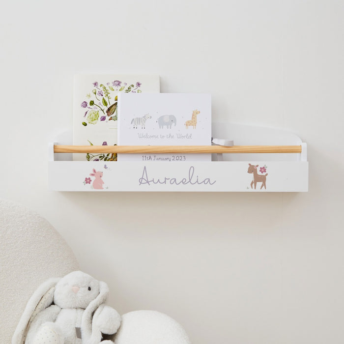 Personalised Woodland Animals Shelf