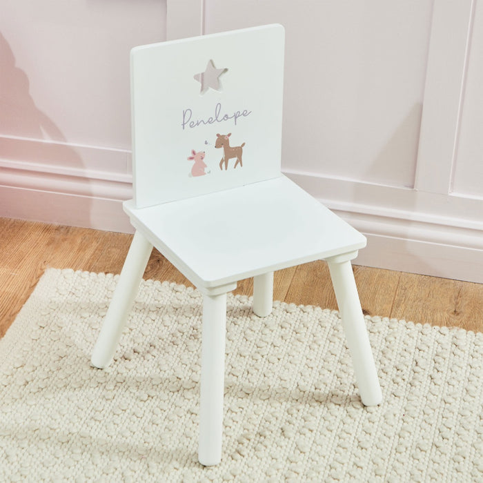 Personalised Woodland Wreath Star Chair