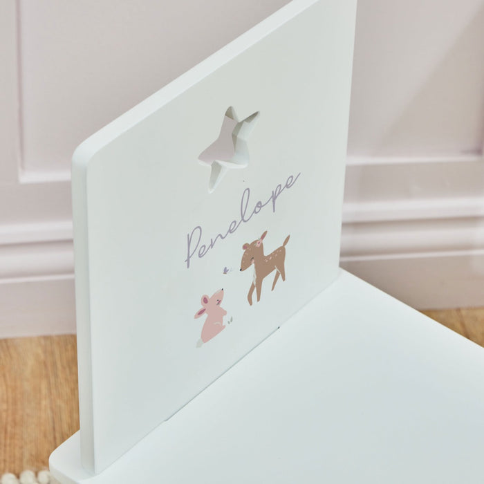 Personalised Woodland Wreath Star Chair